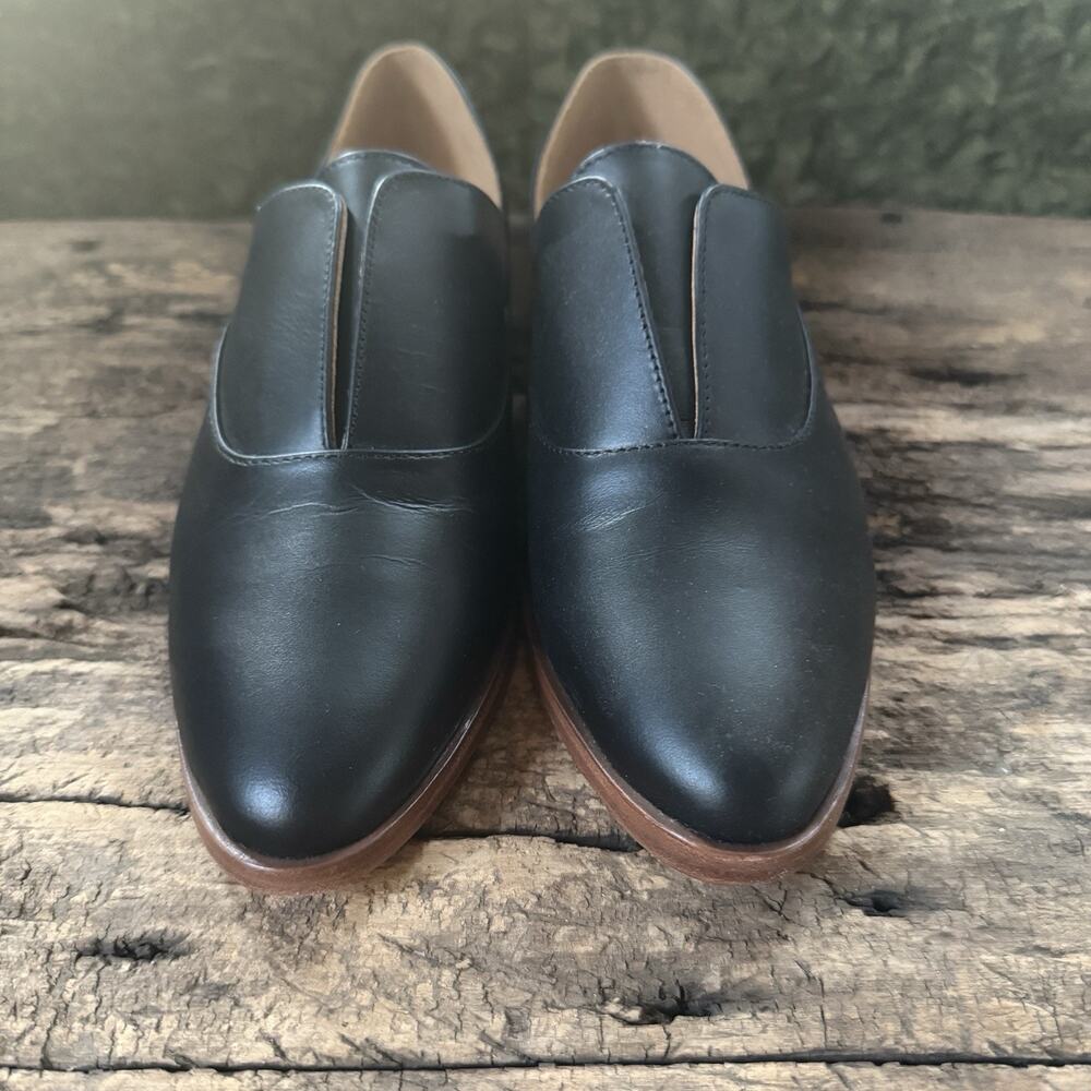 Nisolo Black Leather Slip On Loafers Flats Womens 8 NIB - Picture 4 of 5
